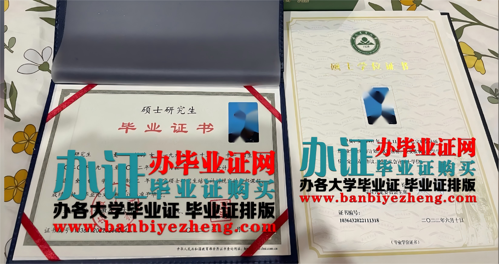 安徽农业大学硕士研究生毕业证和硕士学位证样本