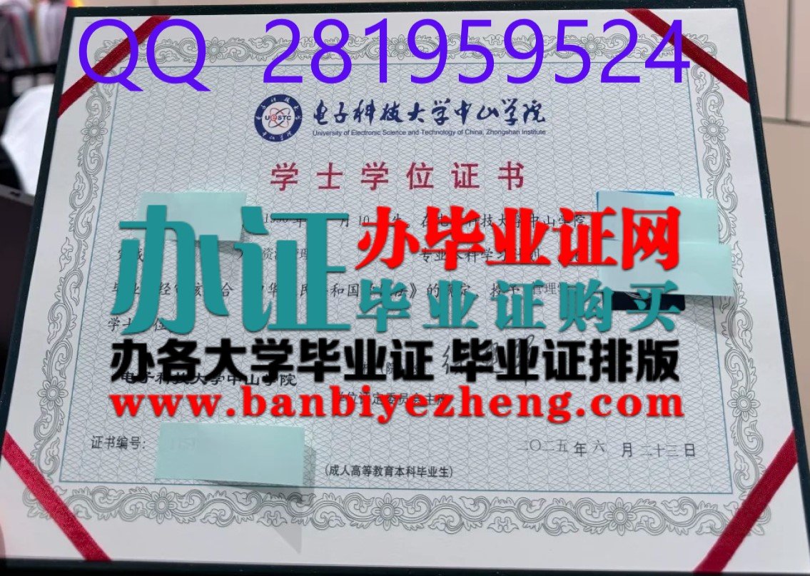电子科技大学中山学院学士学位高清样本