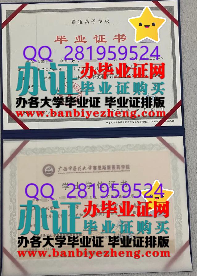 广西中医药大学赛恩斯新医药学院学士学位证样本