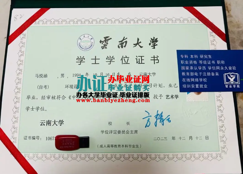 云南大学学士学位样本