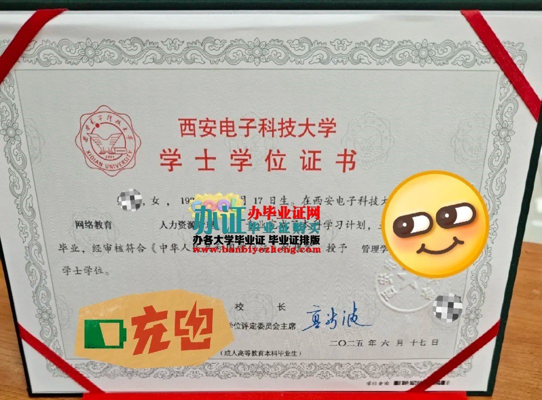 西安电子科技大学学士学位证样本