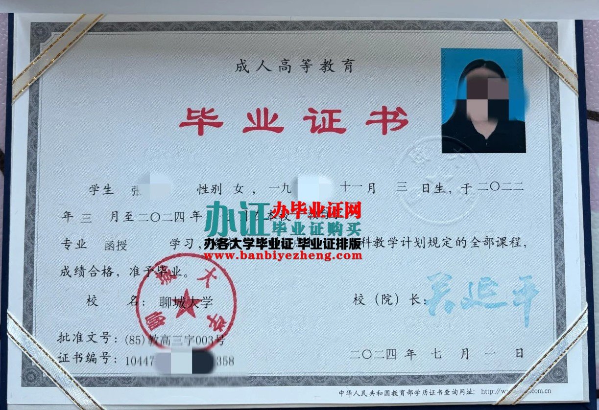 聊城大学毕业证高清样本