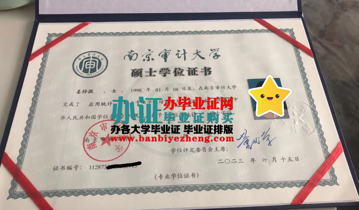南京审计大学专版硕士学位证样本