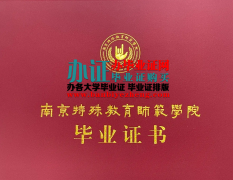 办南京特殊教育师范学院本科毕业证与专版学士学位证